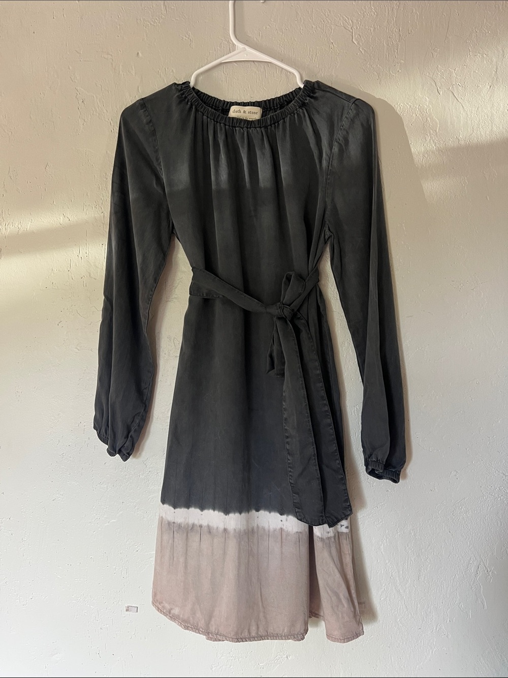CLOTH & STONE Long Sleeve Dress with Waist Tie